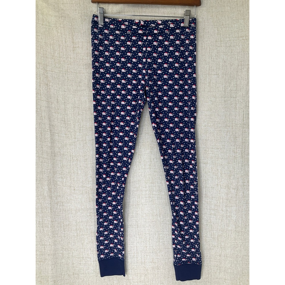 Vineyard Vines Womens XXS Pajama Leggings Navy Santa Whale Pima Cotton Pants